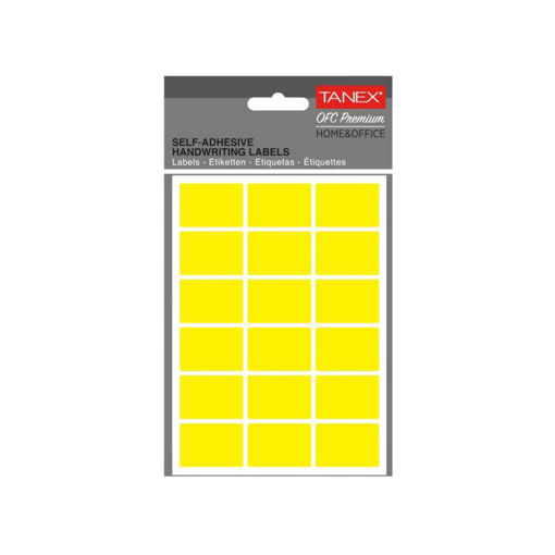 Picture of SELF-ADHESIVE LABELS NEON YELLOW 32X22MM 5 SHEETS